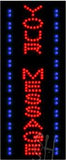 Custom Vertical Blue Lines Animated Led Sign 27" Tall x 11" Wide x 1" Deep