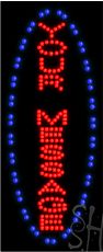 Custom Vertical Blue Animated Oval Led Sign 27
