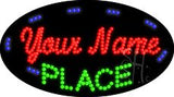 Custom Green Place Animated Led Sign 15" Tall x 27" Wide x 1" Deep