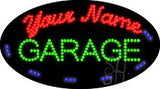 Custom Green Garage Animated Led Sign 15" Tall x 27" Wide x 1" Deep