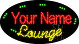 Custom Yellow Lounge Animated Led Sign 15" Tall x 27" Wide x 1" Deep