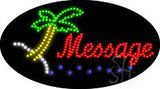 Custom Palm Tree Water Animated Led Sign 15" Tall x 27" Wide x 1" Deep