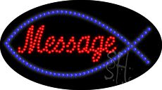 Custom Blue Fish Animated Led Sign 15