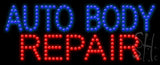 Auto Body Repair Animated Led Sign 11" Tall x 27" Wide x 1" Deep
