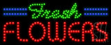 Fresh Flowers Animated Led Sign 11" Tall x 27" Wide x 1" Deep