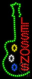 Music Lessons Animated Led Sign 11" Tall x 27" Wide x 1" Deep