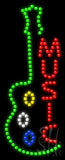 Music Animated Led Sign 11" Tall x 27" Wide x 1" Deep