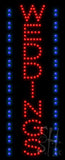 Weddings Animated Led Sign 11" Tall x 27" Wide x 1" Deep