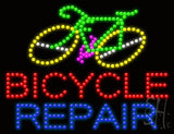Bicycle Repair Animated Led Sign 20" Tall x 26" Wide x 1" Deep