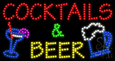 Cocktails And Beer Animated Led Sign 17
