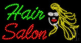 Hair Salon Animated Led Sign 17" Tall x 32" Wide x 1" Deep