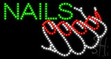 Nails Animated Led Sign 17" Tall x 32" Wide x 1" Deep