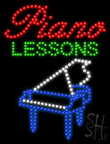 Piano Lessons Animated Led Sign 20" Tall x 26" Wide x 1" Deep