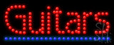 Guitars Led Sign 8" Tall x 20" Wide x 1" Deep