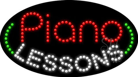 Piano Lessons Animated Led Sign 15