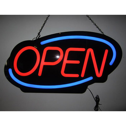 Open Flashing Oval Led Sign 12