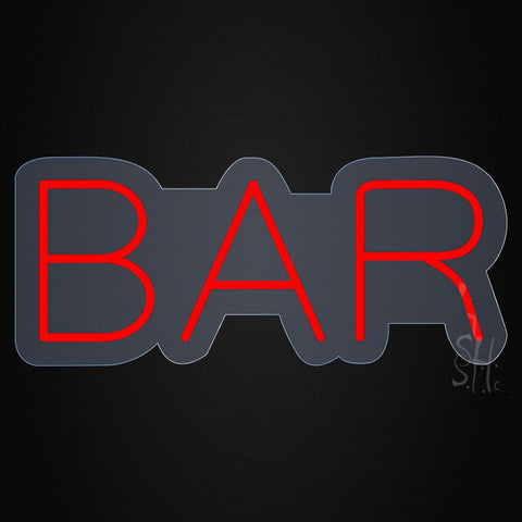 Bar Contoured Clear Backing Neon Sign 10