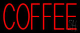 Red Coffee Neon Sign 10" Tall x 24" Wide x 3" Deep