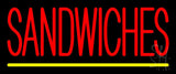 Red Sandwiches Neon Sign 10" Tall x 24" Wide x 3" Deep
