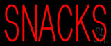 Red Block Snacks Neon Sign 10" Tall x 24" Wide x 3" Deep