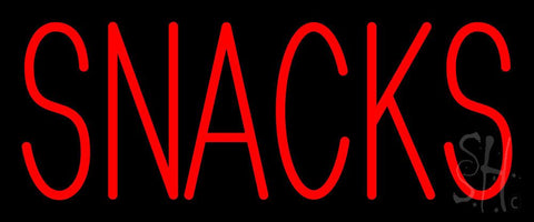 Red Block Snacks Neon Sign 10