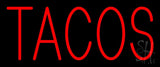 Red Simple Tacos Neon Sign 10" Tall x 24" Wide x 3" Deep