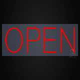 Open Clear Backing Neon Sign 10" Tall x 24" Wide x 1" Deep