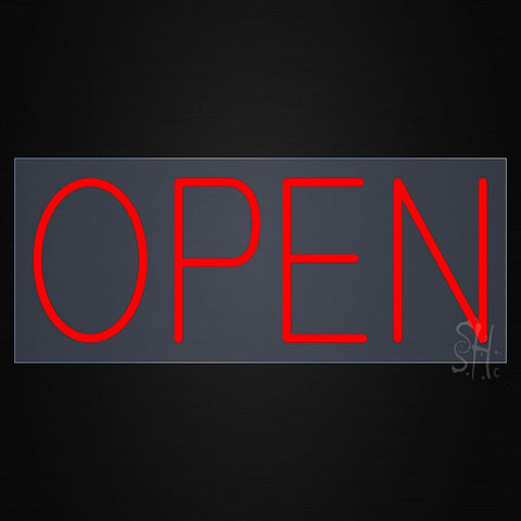 Open Clear Backing Neon Sign 10