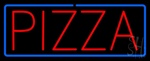 Red Pizza with Blue Border Neon Sign 13