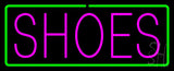Pink Shoes Green Border Neon Sign 13" Tall x 32" Wide x 3" Deep