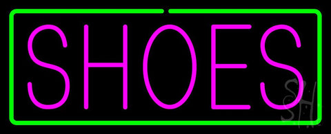Pink Shoes Green Border Neon Sign 13