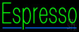 Green Espresso with Blue Line Neon Sign 13" Tall x 32" Wide x 3" Deep