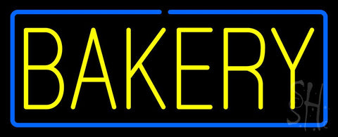 Yellow Bakery with Blue Border Neon Sign 13