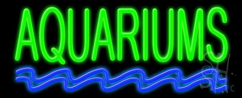 Green Aquariums Block Neon Sign 13