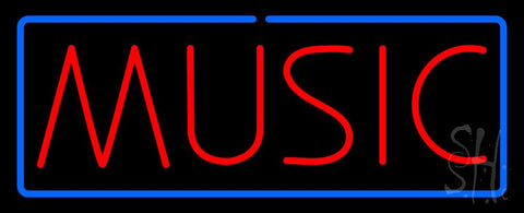 Music Blue Border Neon Sign 13