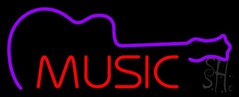 Music with Guitar Neon Sign 13