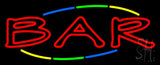 Multi Colored Bar Neon Sign 13" Tall x 32" Wide x 3" Deep