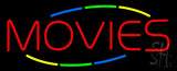 Multicolored Deco Style Movies Neon Sign 13" Tall x 32" Wide x 3" Deep