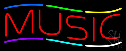 Red Music Neon Sign 13