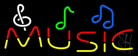 Music with Notes Neon Sign 13