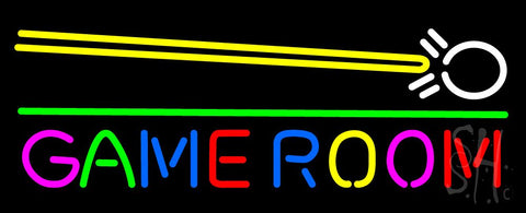 Game Room Cue Stick Neon Sign 13
