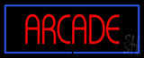 Red Arcade Blue Border Neon Sign 13" Tall x 32" Wide x 3" Deep