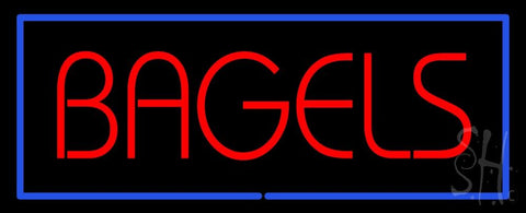 Red Bagels with Blue Border Neon Sign 13