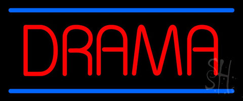 Red Drama Blue Lines Neon Sign 10