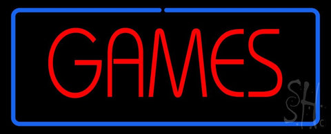 Red Games Blue Border Neon Sign 13