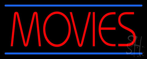 Red Movies Blue Lines Neon Sign 13