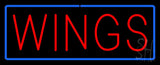 Red Wings with Blue Border Neon Sign 13" Tall x 32" Wide x 3" Deep