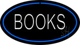 Books Oval Blue Neon Sign 17" Tall x 30" Wide x 3" Deep