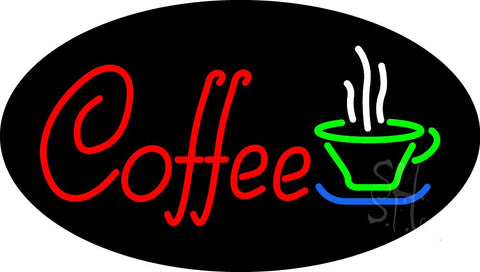 Red Coffee Green Glass Animated Neon Sign 17