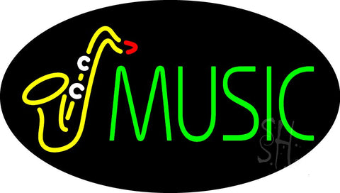 Green Music Flashing Neon Sign 17